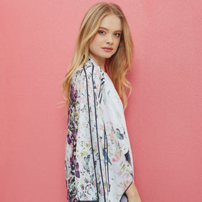 Elva Entangled Enchantment Silk Cape Scarf