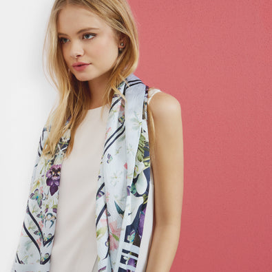 Elva Entangled Enchantment Silk Cape Scarf