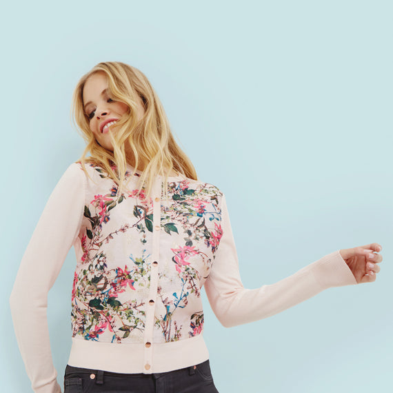 Karlia Blossom Jacquard Cardigan