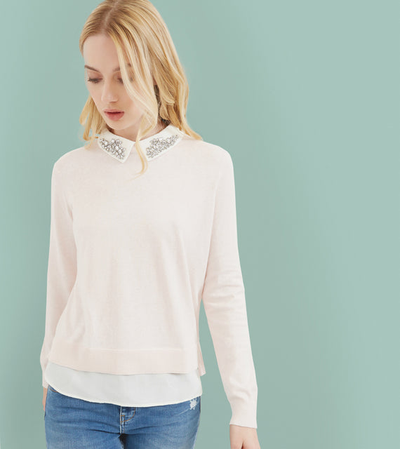 Miriah Embellished Collar Jumper